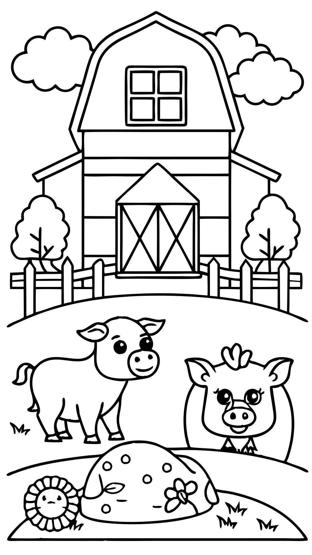 coloring pages farm animals free